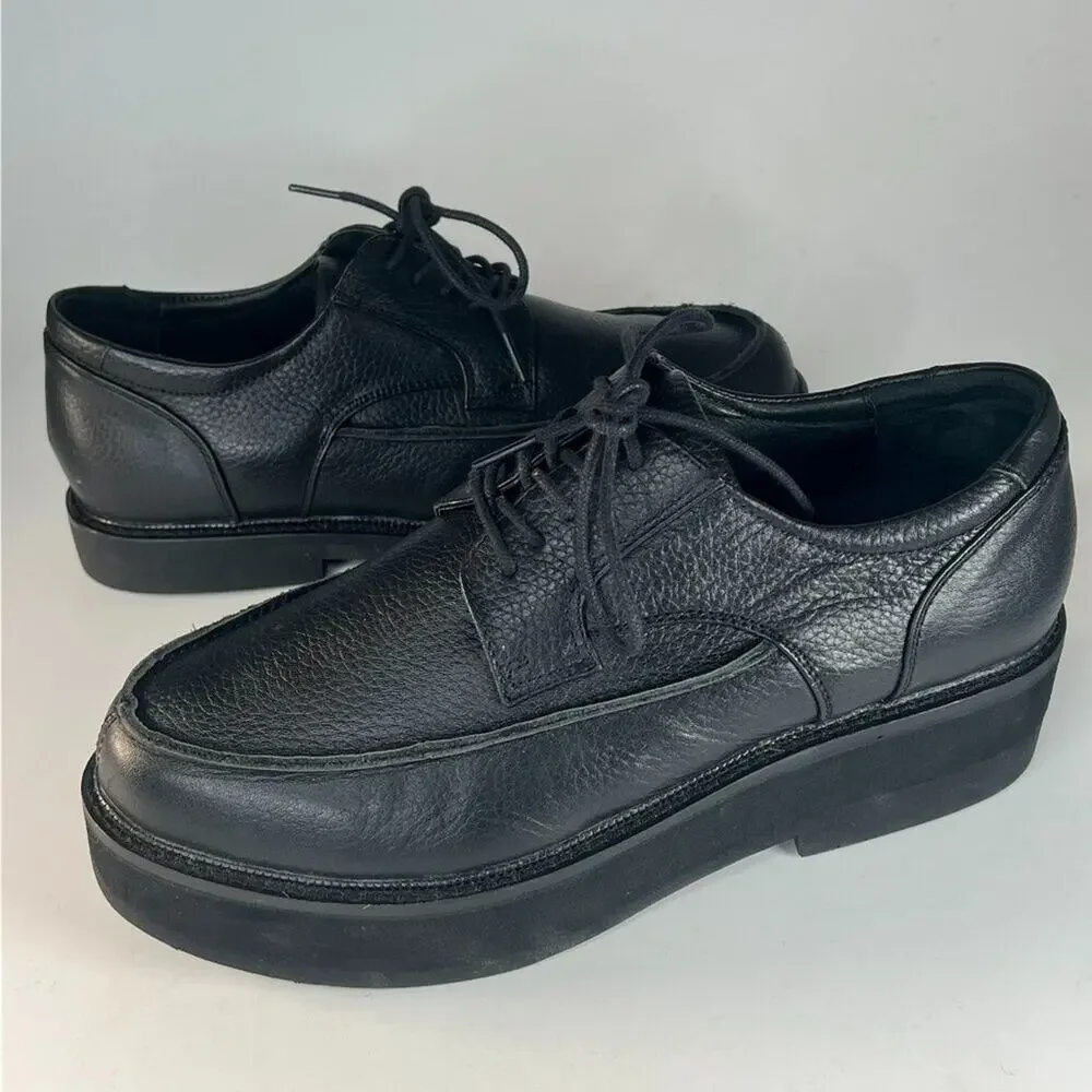 Apex Uneven Legs Lexington Black Leather Oxford Dress Shoes Men 9.5 NWOT